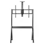 TV-Ständer MACLEAN MC-114 B tragbarer Bodenständer für 55–100 Zoll Bildschirme, max. Belastung 120 kg, VESA 200x200–900x600, Höhe 115–152 cm, schwarz, Regal