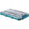 MAKTRAK Organizer Flat M, Werkzeugkoffer Blau/transparent, transparenter Deckel