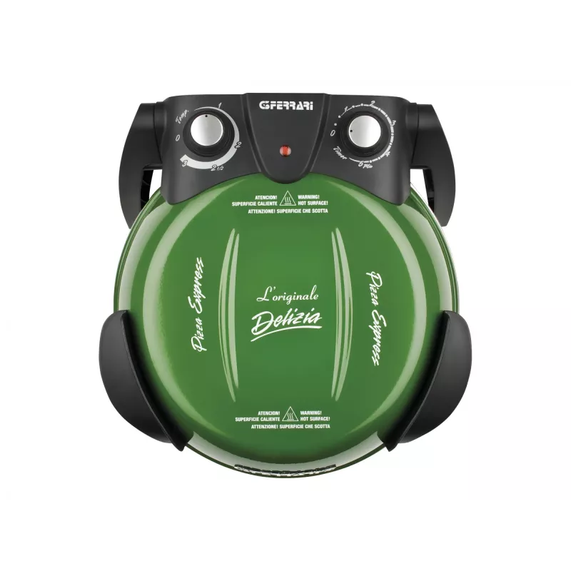 Delizia Pizzaofen G1000603 (Grün, 1.200 Watt, für Pizza Ø 31 cm)