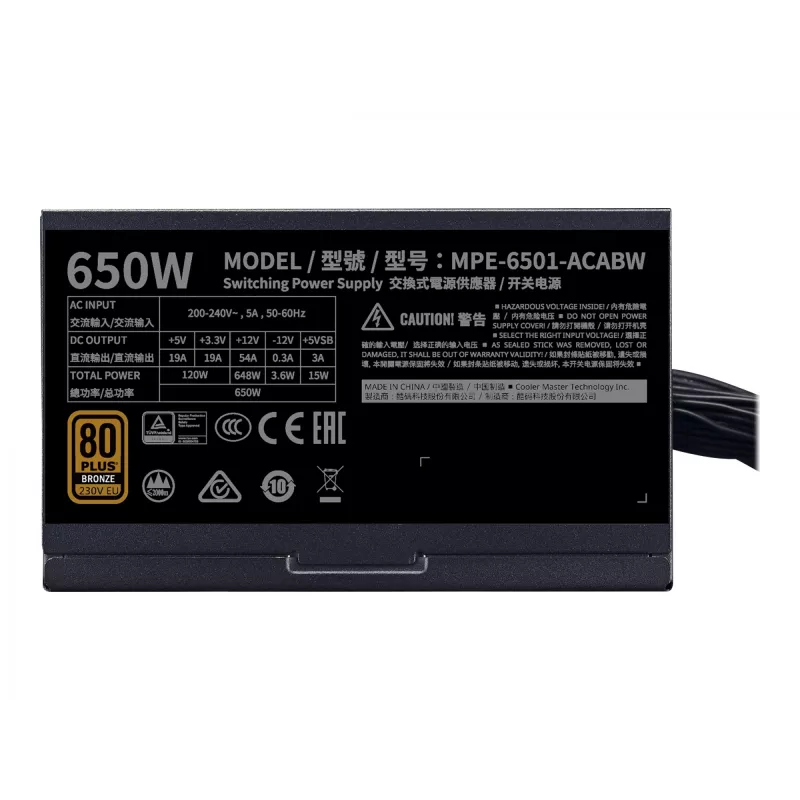 Netzteil MWE Bronze V2 650W 80+ Bronze