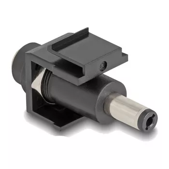 DeLOCK Keystone-Modul DC 5,5 x 2,1 mm Buchse auf Stecker schwarz