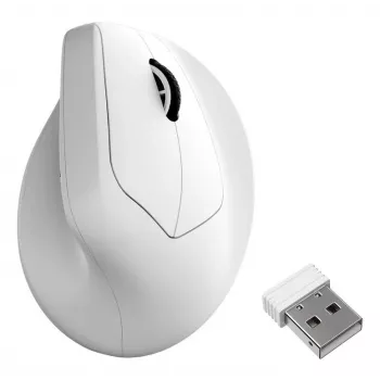 Keychron M5 8K Weiß (M5-A24) mechanische Maus kabelgebunden/kabellos, kompaktes Design