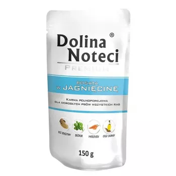 Nassfutter für Hunde Dolina Noteci Lamb Adult 150 g Beutel, 12% Protein, 7,5% Fett, getreidefrei