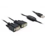 Serielles Kabel DeLOCK 2x RS232/USB 2.0 Schwarz 61886