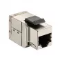 Geschirmter Cat6 Keystone Inline-Kuppler 8er-Set, EQUIP — Flache Bauweise, RJ-45, 17×35,5×24,4 mm, silber