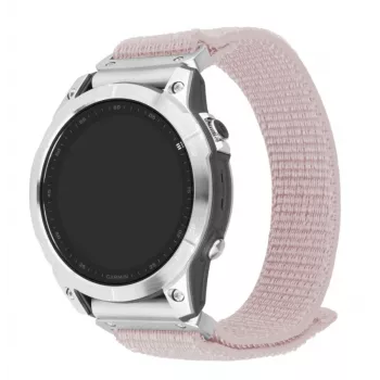 Fixed | Sporty Strap für Garmin QuickFit 22 mm | 160-210 mm | Roségold | Nylon
