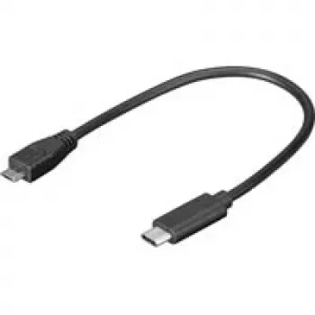 Wentronic Goobay USB 2.0 Micro-Stecker (Typ B) > USB-C Stecker Kabel, 0,2 m - USB 2.0 HighSpeed (67895)