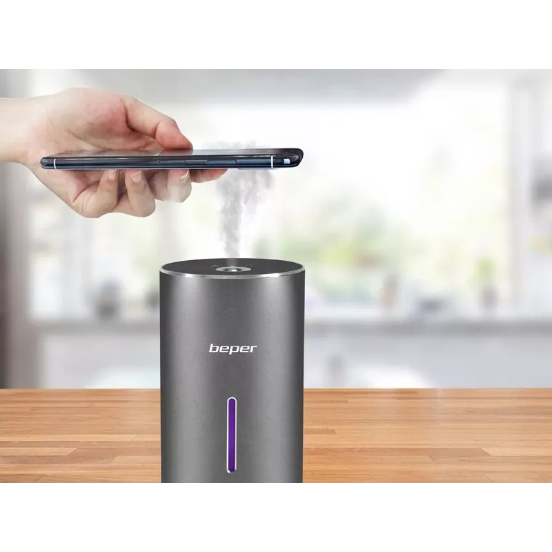 Beper P201UTP010 Automatischer Handdesinfektions-Sprühzerstäuber, Infrarotsensor, 135 ml, wiederaufladbar