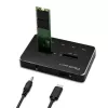 Qoltec 50310 Drive Docking Station 2x SSD M.2 SATA NGFF USB Typ C