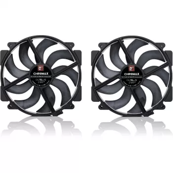 Noctua NF-A14x25r G2 PWM Sx2-PP chromax.Schwarz 140 mm Dual-Fan-Set