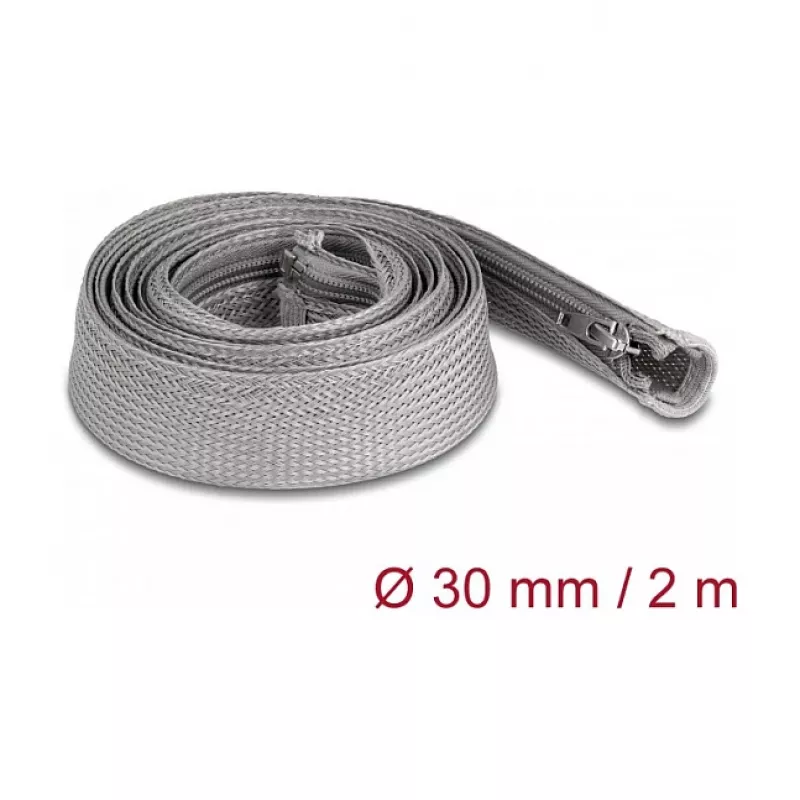 Geflechtschlauch DeLOCK 20831 2m x 30mm Grau
