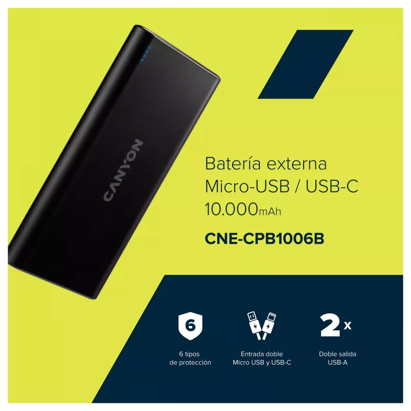 Tragbares Ladegerät Canyon PB-106 10000 mAh