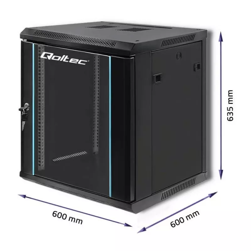 19 Zoll Rack-Schrank QOLTEC 54467, 12U, 600x635x600 mm