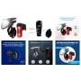 Fahrradlicht-Set FISCHER FAHRRAD PLUS 100/130 LED Schwarz — vorne 100 lm / hinten 130 lm
