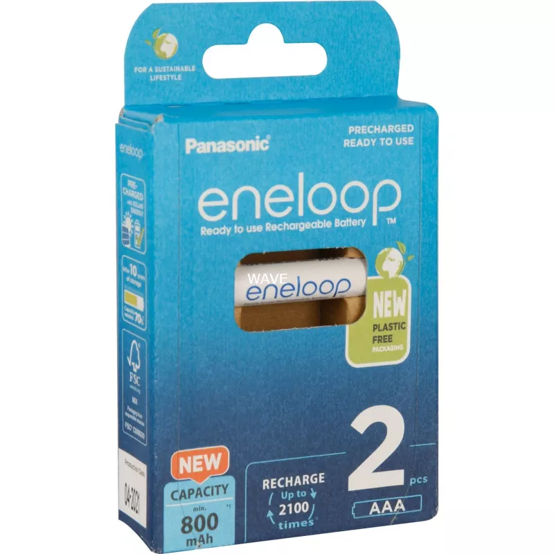Akkus PANASONIC ENELOOP AAA 800 mAh 2 Stück (BK-4MCDE/2CP)