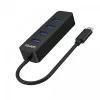 USB-Hub Unitek uHUB Q4 – 4-Port USB 3.2 Gen 1 (Typ-A) Hub, USB-C Host, 5 Gbit/s, 10 W, schwarz