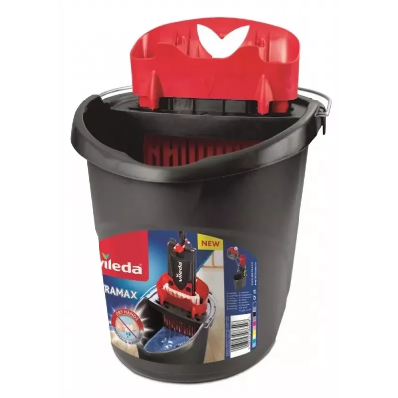 Vileda Ultramax Komplett-Set Wischmopp & Eimer, Grau