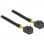 Delock - Internes SAS-Kabel - SAS 6Gbit/s - 4x Mini SAS HD (SFF-8643) zu 4x Mini SAS HD (SFF-8643) - 1,0m - für P/N: 62703, 62704 (83387)
