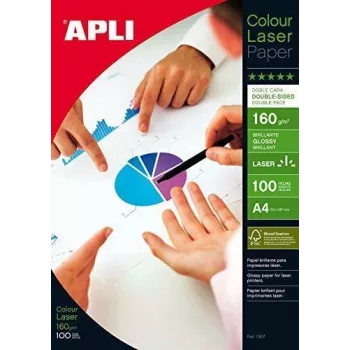 Fotopapier APLI 11817 Weiß Glänzend 160g 100 Blatt