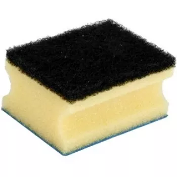 Schwamm VILEDA Rechteckig Faser, Handwäsche, gelb/schwarz/blau, 3er-Pack