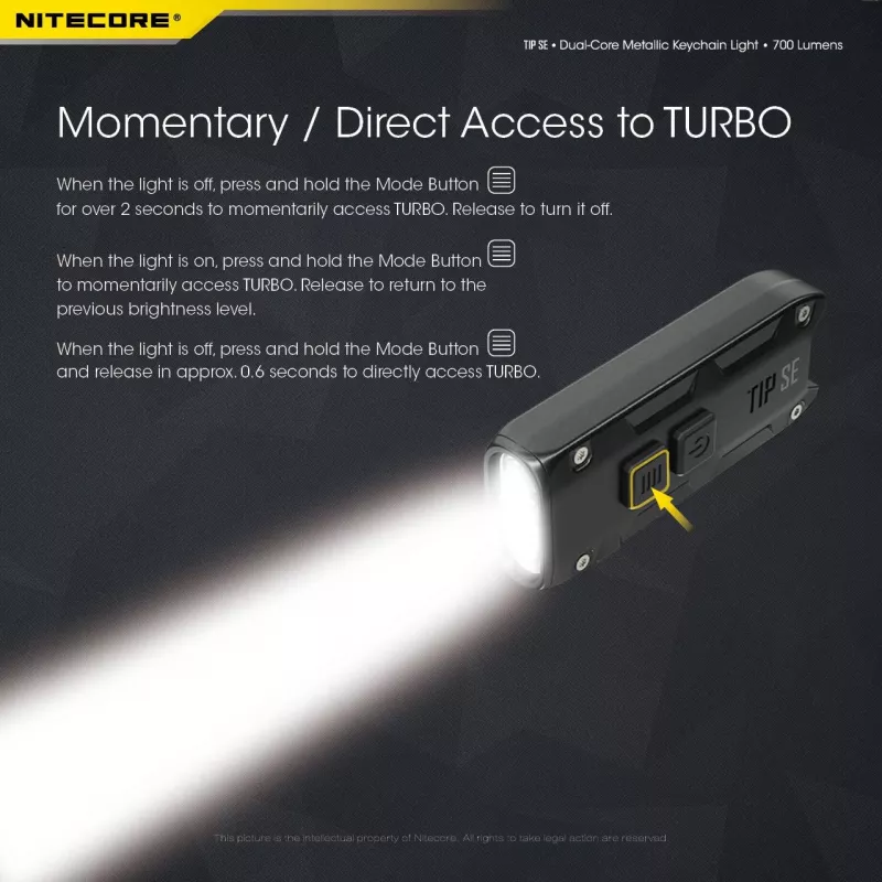 Nitecore TIP SE Schwarz Hand-Taschenlampe LED
