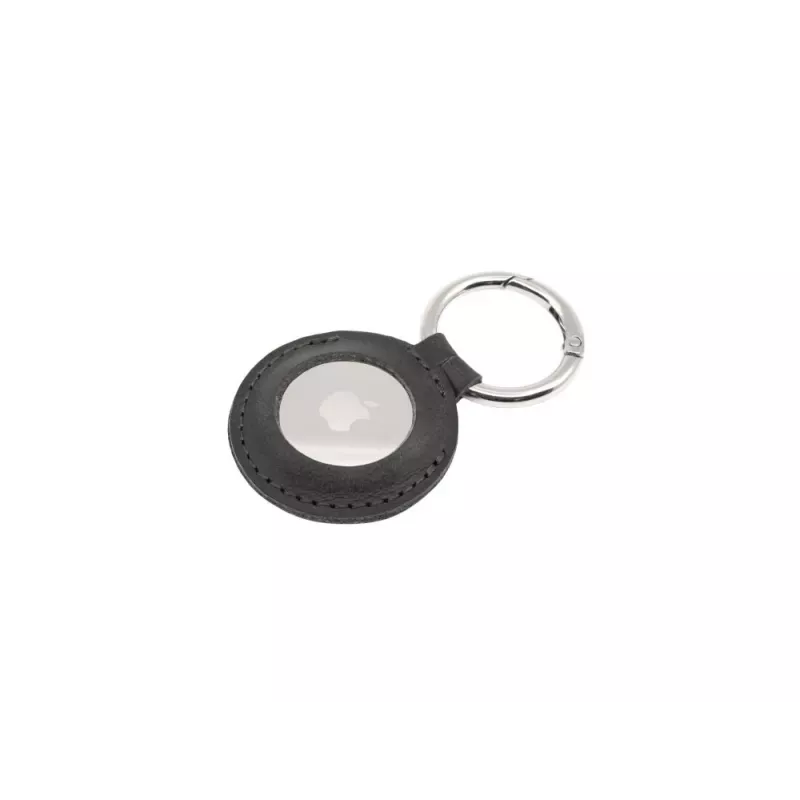 Schutzhülle aus Leder für Apple AirTag FIXED FIXWAT-C2-BK echt Rindsleder schwarz kompakte Tasche