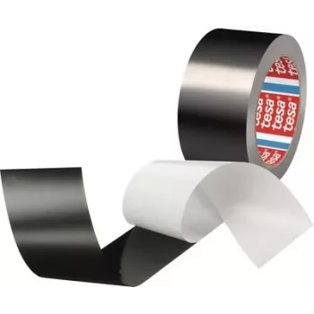 Aluminium-Klebeband Tesa 50577 Schwarz Matt 25 m x 50 mm — hitzebeständige Klebefolie