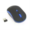 Kabellose optische Maus Gembird MUSW-4B-03-B, RF, beidhändig, 1600 DPI, 4 Tasten, batteriebetrieben, blau/schwarz