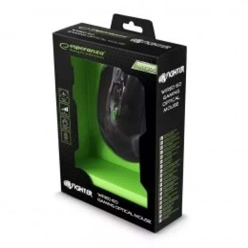 Esperanza MX205 Fighter Maus Gaming Rechtshänder USB Typ-A Optisch 2400 DPI