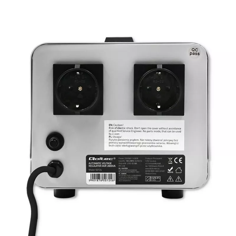 Qoltec 50724 Automatischer Spannungsstabilisator AVR 2000VA