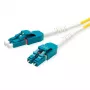 ROLINE InfiniBand Glasfaserkabel 7m 2x LC OS2 Gelb