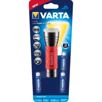Varta 17627101421 - Taschenlampe - Schwarz - Rot - Aluminium - IPX4 - LED - 1 Lampe