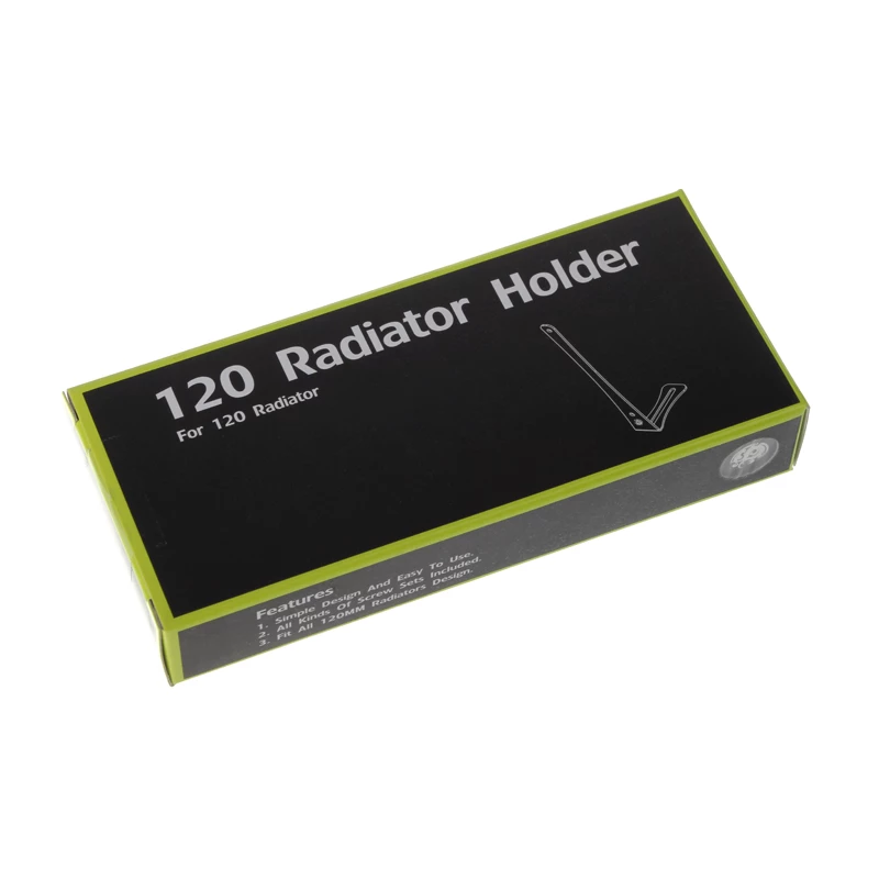 Radiatorhalterung BitsPower BP-120RADHV2-BK — schwarze Montagehalterung für 120-mm-Radiatoren