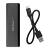 SSD-Gehäuse QOLTEC 50312 Schwarz für einzelnes M.2 SATA-Laufwerk, USB Type-C (USB 2.0 / 3.2 Gen 1)