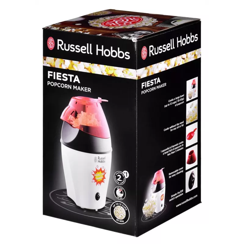 Russell Hobbs Fiesta Popcornmaschine Schwarz, Rot, Weiß 1200 W