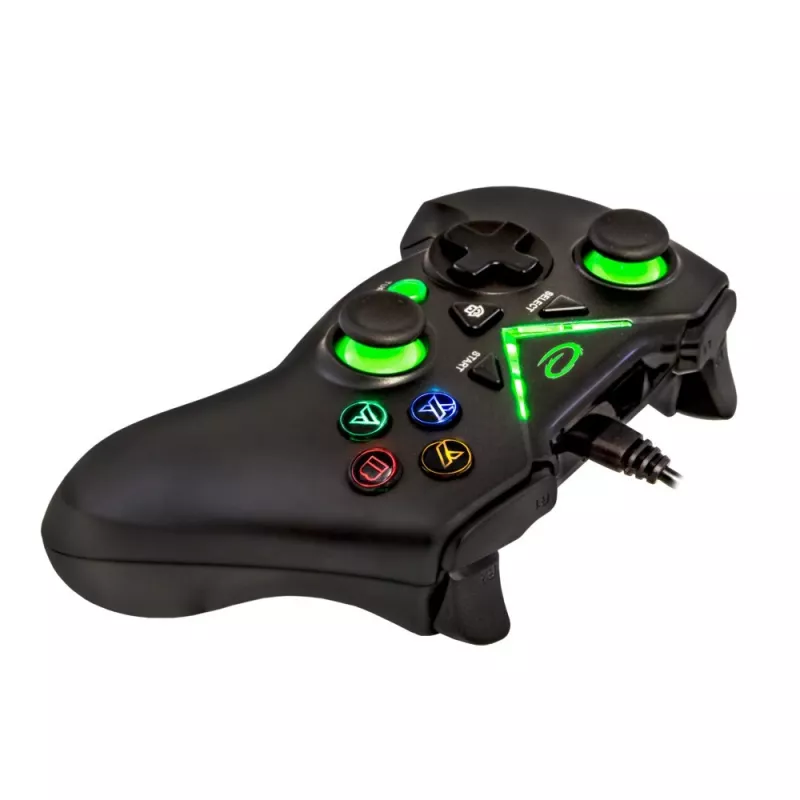 Gamepad Esperanza EGG114K kabelgebunden USB 2.0 schwarz — 12 Tasten, 2 Joysticks, Vibration, für PC & Xbox Series X/S/One