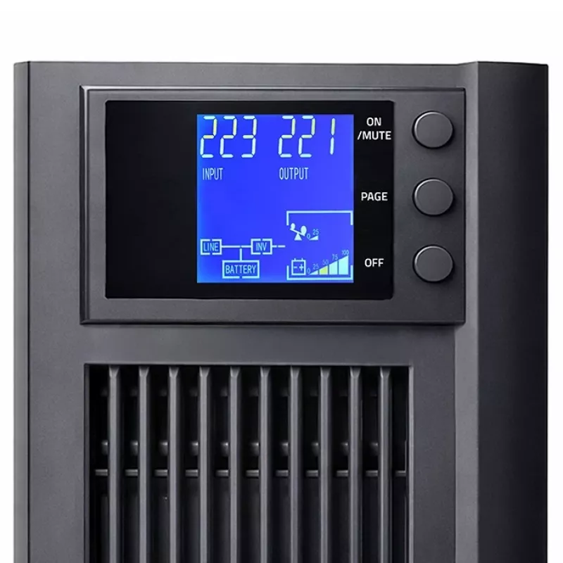 UPS QOLTEC Pure Sine Wave 2kVA 1600W mit AVR und LCD-Display