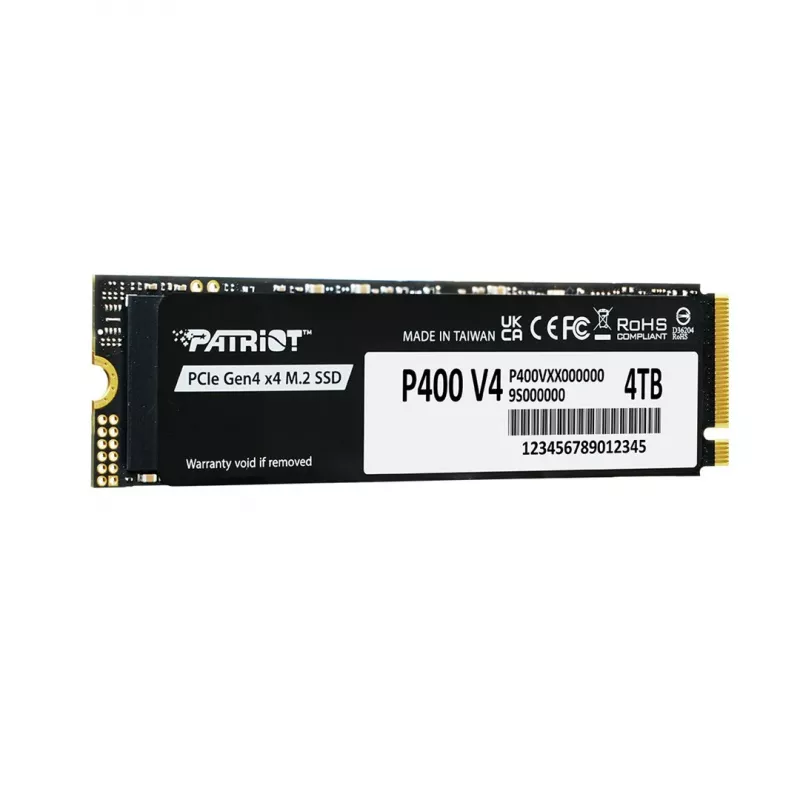 Solid State Drive PATRIOT P400 V4 4 TB M.2 NVMe (4000 GB, M.2, Schwarz)