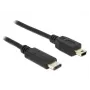 USB-Kabel DeLOCK 83603 USB 2.0 1m USB C Mini-USB B Schwarz