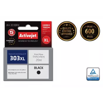 Activejet AH-303BRX Tintenpatrone (Ersatz für HP 303XL T6N04AE; Premium; 20ml; schwarz)
