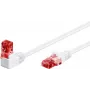 Goobay CAT 6 Patchkabel 1x 90° gewinkelt, U/UTP, Weiß, 3 m - Rastnasenlasche oben, CCA Kupfer-Mix (51524)