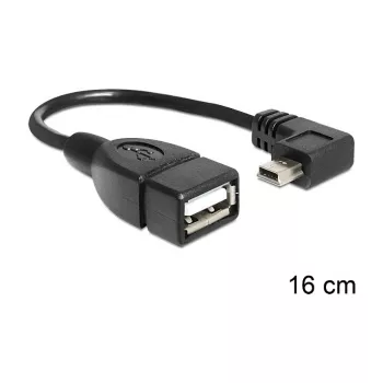 USB-Kabel DeLOCK 83245 0,16m USB A Mini-USB B Schwarz