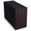 Mini-ITX/mATX PC-Gehäuse Lian Li A3-mATX Wood Edition — Walnuss-Frontblende, schwarzes Chassis