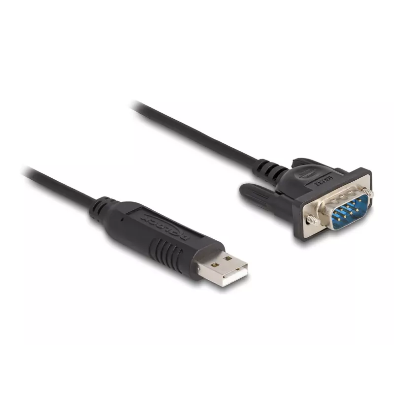 DeLOCK USB 2.0 auf Seriell RS-232 Adapter 50 cm FTDI Schwarz