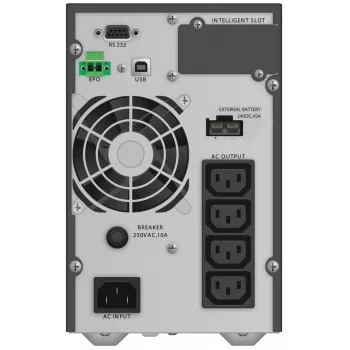 Unterbrechungsfreie Stromversorgung PowerWalker VFI 1000 TGB — 1 kVA (900 W), Doppelwandler-Online, 4× C13-Ausgänge, USB, RS-232, EPO