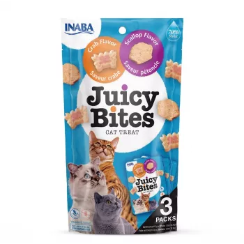 INABA Juicy Bites Crab and Scallop - Katzenleckerli - 3x11,3 g