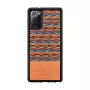 Smartphone-Hülle man and wood für Samsung Galaxy Note 20 — braunes Karomuster, schwarzes Inneres