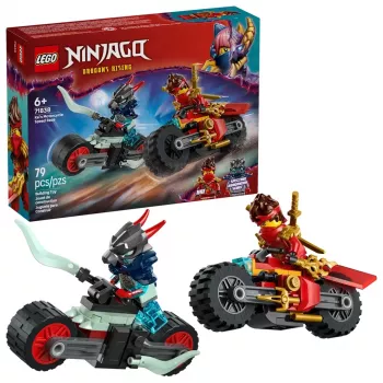 LEGO Bauset NINJAGO 71838 Kais Motorrad-Geschwindigkeitsrennen — 79 Teile, 2 Minifiguren, Alter 6+, Abmessungen 40×30×90 mm