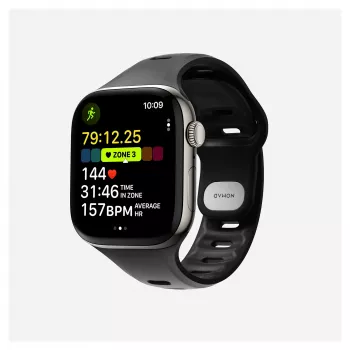 Uhrenarmband Nomad Tempo Band Schwarz Gummi, 18 mm Breite, passend für Handgelenke 135–175 mm