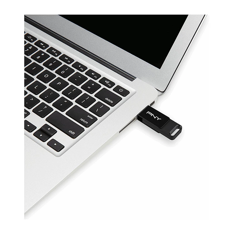 PNY Elite, 64 GB, USB Typ-C, 3.2 Gen 1 (3.1 Gen 1), 120 MB/s, Dia, Schwarz